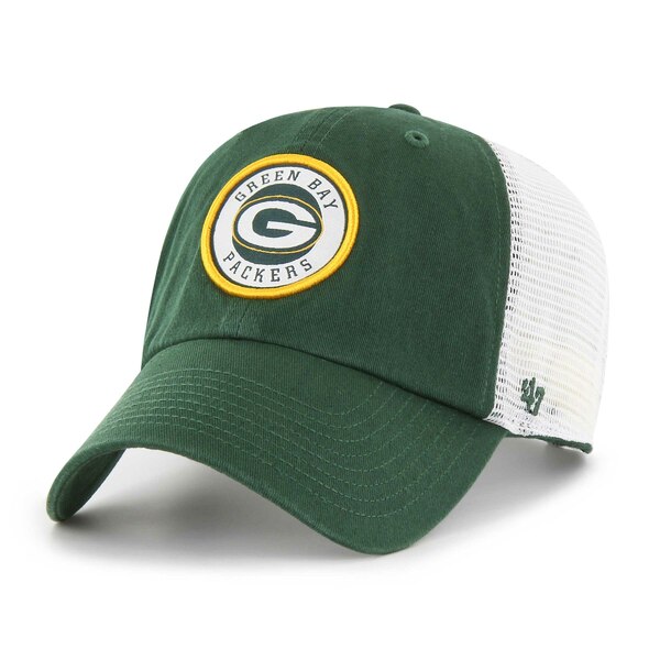 フォーティーセブン メンズ 帽子 アクセサリー Green Bay Packers 039 47 Highline Clean Up Trucker Snapback Hat Green/White