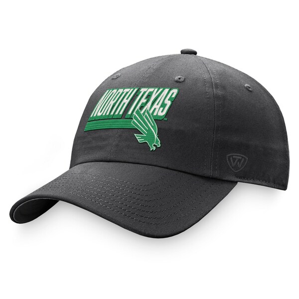 gbvEIuEUE[h Y Xq ANZT[ North Texas Mean Green Top of the World Slice Adjustable Hat Charcoal