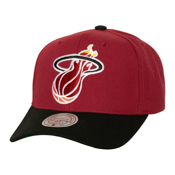 ミッチェル&ネス メンズ 帽子 アクセサリー Miami Heat Mitchell & Ness Soul XL Logo Pro Crown Snapback Hat Red/Black