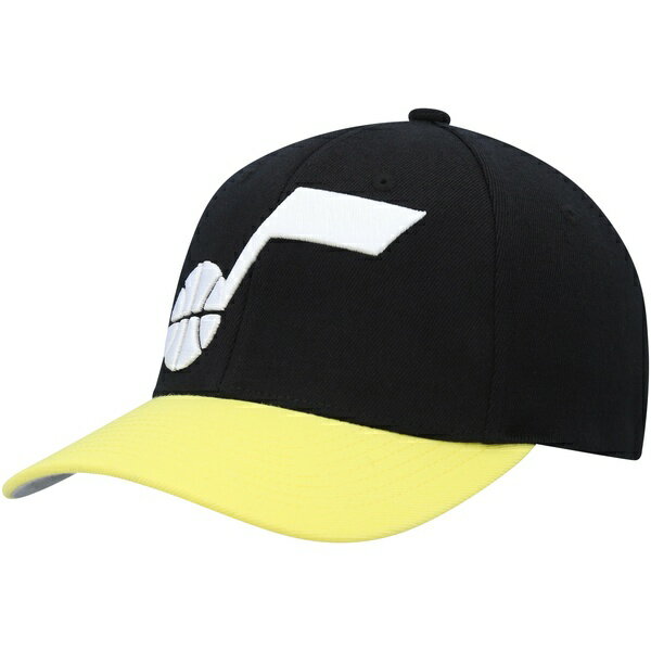 ミッチェル＆ネス ミッチェル&ネス メンズ 帽子 アクセサリー Utah Jazz Mitchell & Ness MVP Team TwoTone 2.0 StretchSnapback Hat Black/Gold