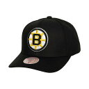 ミッチェル＆ネス ミッチェル&ネス メンズ 帽子 アクセサリー Boston Bruins Mitchell & Ness Team Ground Pro Adjustable Hat Black