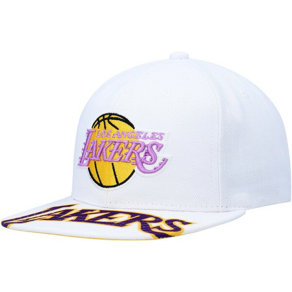 ミッチェル＆ネス ミッチェル&ネス メンズ 帽子 アクセサリー Los Angeles Lakers Mitchell & Ness Hardwood Classics Swingman Pop Snapback Hat White