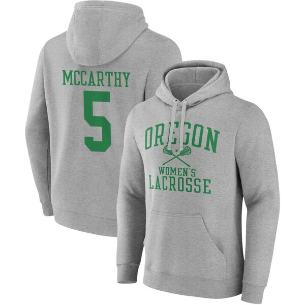 եʥƥ  ѡåȥ  Oregon Ducks Fanatics Branded Women's Lacrosse PickA Player NIL Gameday Tradition Pullover Hoodie Gray