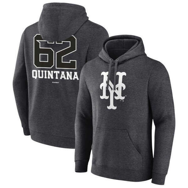 ファナティクス メンズ パーカー・スウェットシャツ アウター New York Mets Fanatics Branded Personalized Monochrome Name & Number Pullover Hoodie Charcoal