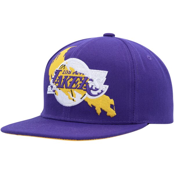 ミッチェル＆ネス ミッチェル&ネス メンズ 帽子 アクセサリー Los Angeles Lakers Mitchell & Ness Paint By Numbers Snapback Hat Purple