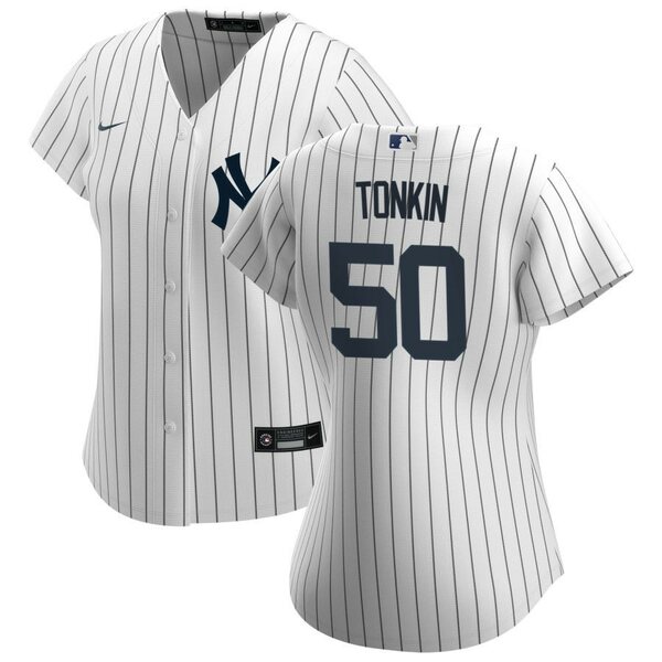 ʥ ǥ ˥ե ȥåץ New York Yankees Nike Women's Home Replica Custom Jersey White