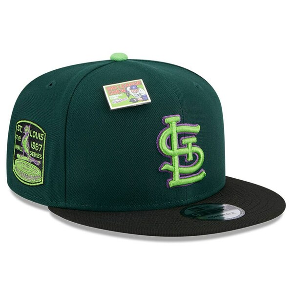 ニューエラ メンズ 帽子 アクセサリー St. Louis Cardinals New Era Sour Apple Big League Chew Flavor Pack 9FIFTY Snapback Hat Green/ Black