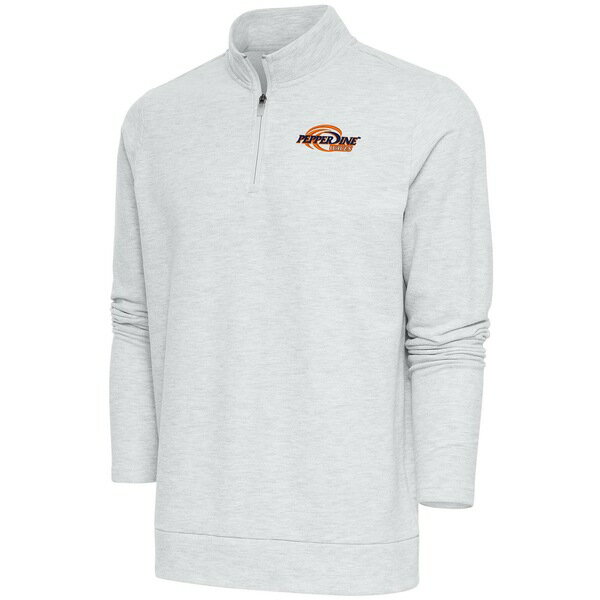 アンティグア メンズ ジャケット＆ブルゾン アウター Pepperdine Waves Antigua Gambit QuarterZip Top Heather Gray