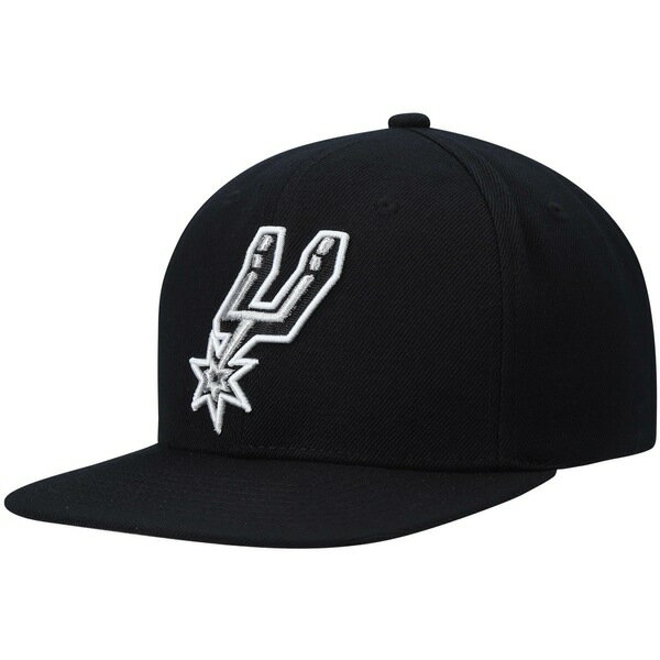 ミッチェル&ネス メンズ 帽子 アクセサリー San Antonio Spurs Mitchell & Ness Ground 2.0 Snapback Hat Black