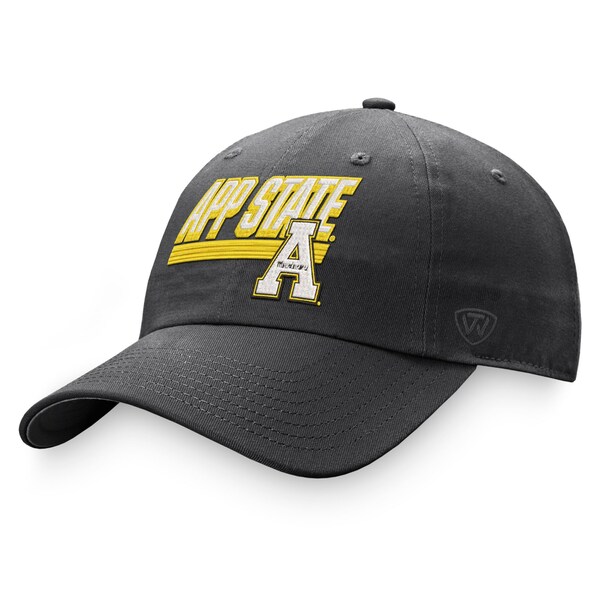 トップ・オブ・ザ・ワールド メンズ 帽子 アクセサリー Appalachian State Mountaineers Top of the World Slice Adjustable Hat Charcoal