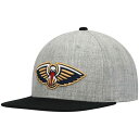 ミッチェル＆ネス ミッチェル&ネス メンズ 帽子 アクセサリー New Orleans Pelicans Mitchell & Ness Heathered Underpop Snapback Hat Heathered Gray/Black