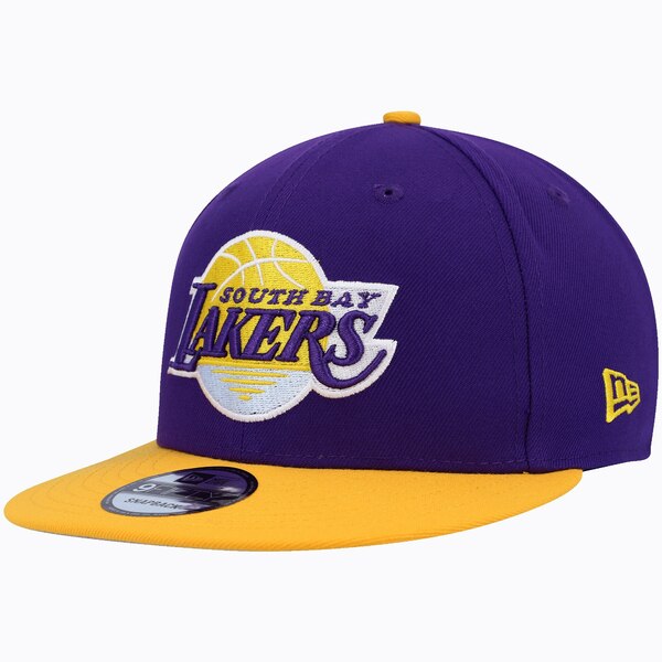 j[G Y Xq ANZT[ South Bay Lakers New Era 202223 NBA G League Draft 9FIFTY Snapback Hat Purple/Gold