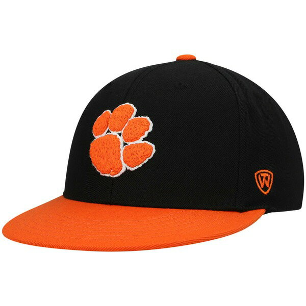 トップ・オブ・ザ・ワールド メンズ 帽子 アクセサリー Clemson Tigers Top of the World Team Color TwoTone Fitted Hat Black/Orange