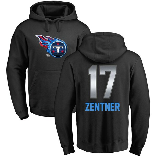 ファナティクス メンズ パーカー・スウェットシャツ アウター Tennessee Titans NFL Pro Line by Fanatics Branded Personalized Midnight Mascot Pullover Hoodie Black