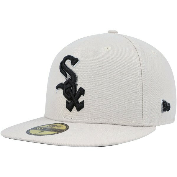 j[G Y Xq ANZT[ Chicago White Sox New Era Stone Dim Undervisor 59FIFTY Fitted Hat Khaki