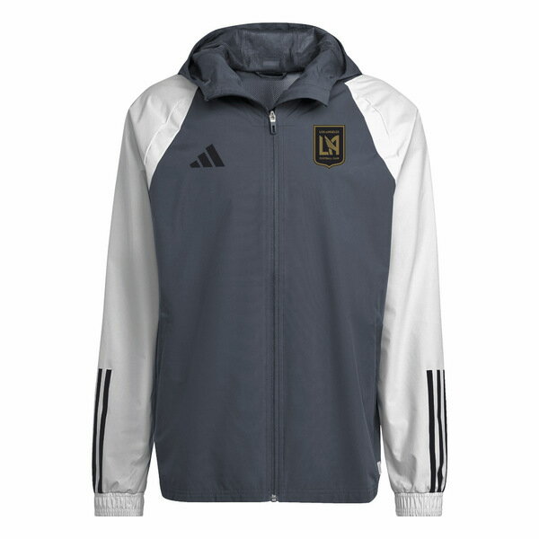 アディダス メンズ ジャケット＆ブルゾン アウター LAFC adidas 2024 AllWeather Raglan FullZip Jacket Gray