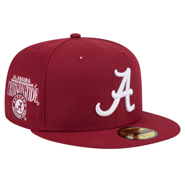 楽天astyニューエラ メンズ 帽子 アクセサリー Alabama Crimson Tide New Era Throwback 59FIFTY Fitted Hat Crimson