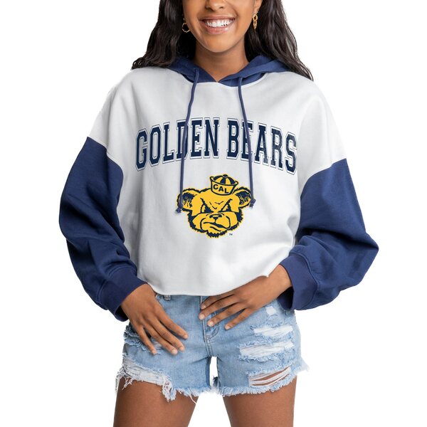 ǥ ǥ ѡåȥ  Cal Bears Gameday Couture Women's Drop Shoulder Colorblock Hoodie White