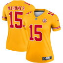 ナイキ レディース ユニフォーム トップス Patrick Mahomes Kansas City Chiefs Nike Women's Inverted Legend Jersey Gold