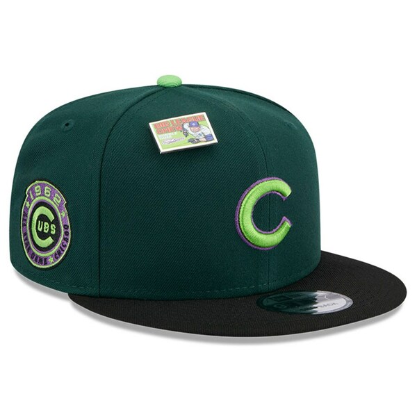 ニューエラ メンズ 帽子 アクセサリー Chicago Cubs New Era Sour Apple Big League Chew Flavor Pack 9FIFTY Snapback Hat Green/ Black