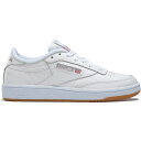 Reebok [{bN fB[X Xj[J[ yReebok Club Cz TCY US_W_10.5W White Light Grey Gum (Women's)