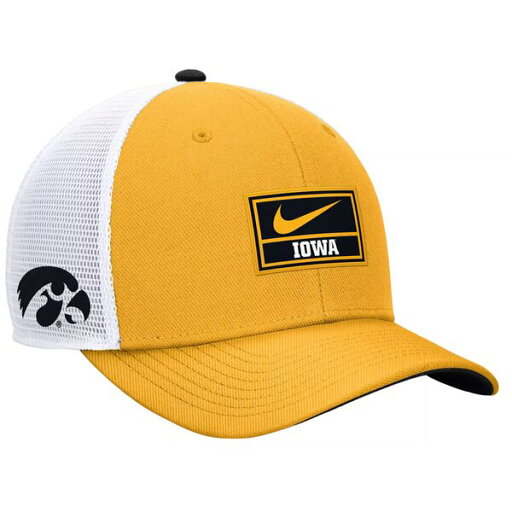 ナイキ レディース 帽子 アクセサリー Nike Men's Iowa Hawkeyes Gold Rise Adjustable Trucker Hat - ナイキ レディース 帽子 アクセサリー Nike Men's Iowa Hawkeyes Gold Rise Adjustable Trucker Hat -