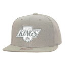 ミッチェル&ネス レディース 帽子 アクセサリー Mitchell & Ness Adult Los Angeles Kings Back to Basics Grey Snapback Hat -(4)