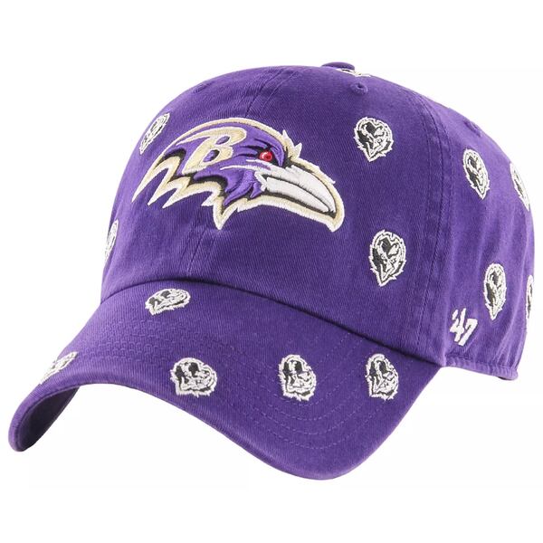 フォーティーセブン レディース 帽子 アクセサリー '47 Women's Baltimore Ravens Confetti Purple Clean Up Adjustable Hat -