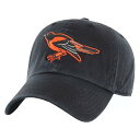 フォーティーセブン レディース 帽子 アクセサリー '47 Adult Baltimore Orioles Black Cleanup Adjustable Hat -(4)