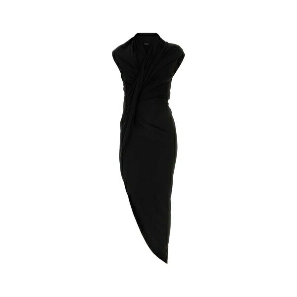バレンシアガ レディース ワンピース トップス Black Stretch Crepe Dress Blackのサムネイル