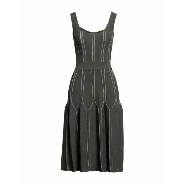 【送料無料】 エリザベスフランキ レディース ワンピース トップス Midi dresses Green