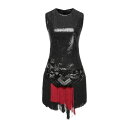 【送料無料】 バルマン レディース ワンピース トップス Midi dresses Black