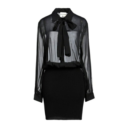 【送料無料】 セミクチュール レディース ワンピース トップス Midi dresses Black 【送料無料】 セミクチュール レディース ワンピース トップス Midi dresses Black