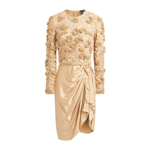 【送料無料】 エリザベスフランキ レディース ワンピース トップス Midi dresses Beige 【送料無料】 エリザベスフランキ レディース ワンピース トップス Midi dresses Beige