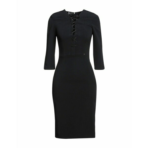 【送料無料】 エリザベスフランキ レディース ワンピース トップス Midi dresses Black