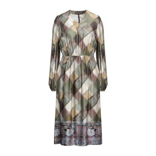 【送料無料】 マニラグレース レディース ワンピース トップス Midi dresses Green 【送料無料】 マニラグレース レディース ワンピース トップス Midi dresses Green