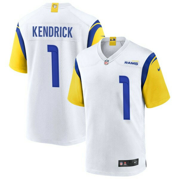 ナイキ メンズ ユニフォーム トップス Los Angeles Rams Nike Alternate Custom Jersey White