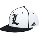 アディダス メンズ 帽子 アクセサリー Louisville Cardinals adidas OnField Baseball Fitted Hat White