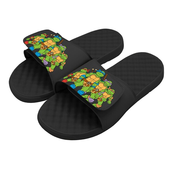 アイスライド メンズ サンダル シューズ Teenage Mutant Ninja Turtles ISlide Group Slide Sandals Black