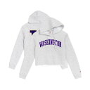 リーグカレッジエイトウェア レディース カットソー トップス Women's Ash Washington Huskies 2-Hit 1636 Cropped...