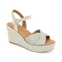 ジェントルソウルズ レディース サンダル シューズ Women's Nola Platform Wedge Sandals Stone Fabric