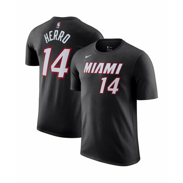 ʥ   ȥåץ Men's Tyler Hero Black Miami Heat Icon 2022/23 Name and Number T-shirt Black