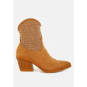 ロンンドンラグ レディース ブーツ シューズ Bimmy Woven Pointy Western Boots Tan