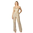 ララ レディース ワンピース トップス Women's Beaded Bridal Off Shoulder Jumpsuit Gold/silver