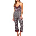 アイコレクション レディース カジュアルパンツ ボトムス Women's Jessie Cozy Modal Long Camisole and Cropped Pants Set Gray