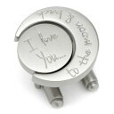 オックス アンド ブル トレーディング カンパニー メンズ ピアス・イヤリング アクセサリー Men's Love You to The Moon and Back Cufflinks Silver-Tone