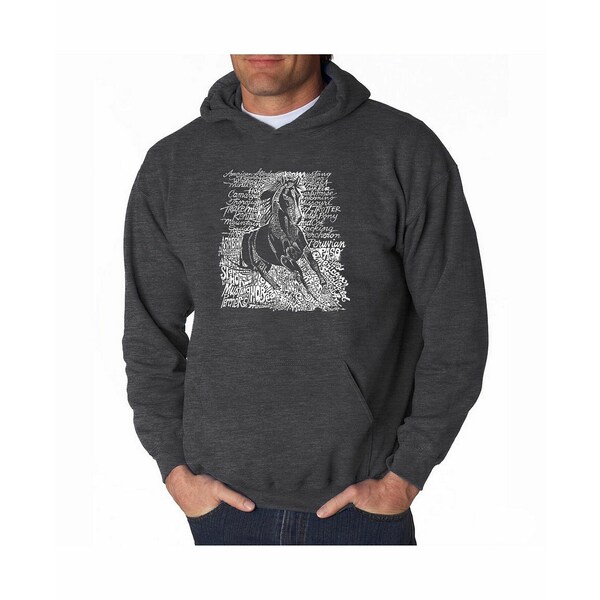 エルエーポップアート メンズ パーカー・スウェットシャツ アウター Men's Word Art Hooded Sweatshirt..