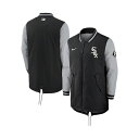ナイキ メンズ ジャケット&ブルゾン アウター Men's Black Chicago White Sox Dugout Performance Full-Zip Jacket Black