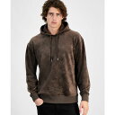 ゲス メンズ パーカー・スウェットシャツ アウター Men's Relaxed-Fit Embossed Peony Logo Hoodie Chocolate Brownie
