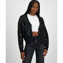 ゲス レディース ニット&セーター アウター Women's Riley Sequined Cardigan Jet Black